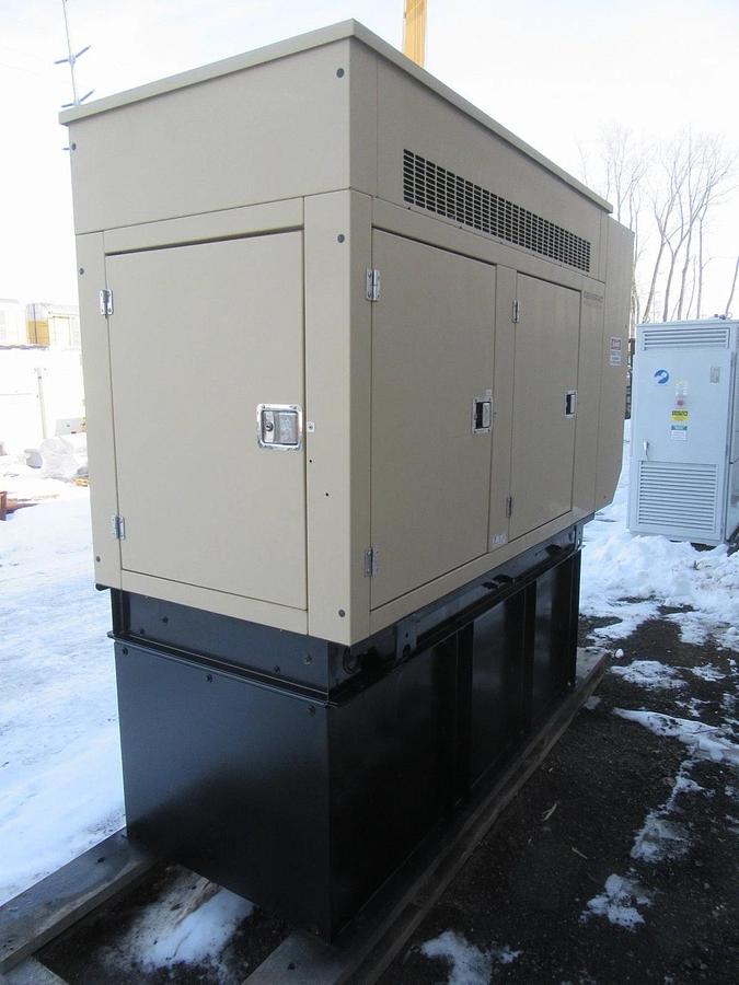 Used 30 KW DIESEL GENERATOR GENERAC 120/240 VOLT ONLY 407 HRS SOUND ENCLOSED VIDEO