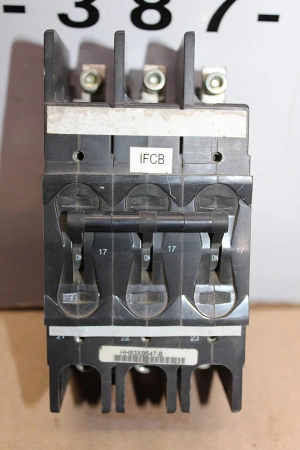 Used AIRPAX CIRCUIT BREAKER 3-POLE 219-3-2600-547 17-20 AMP 600V 50/60 HZ HH83XB547-B