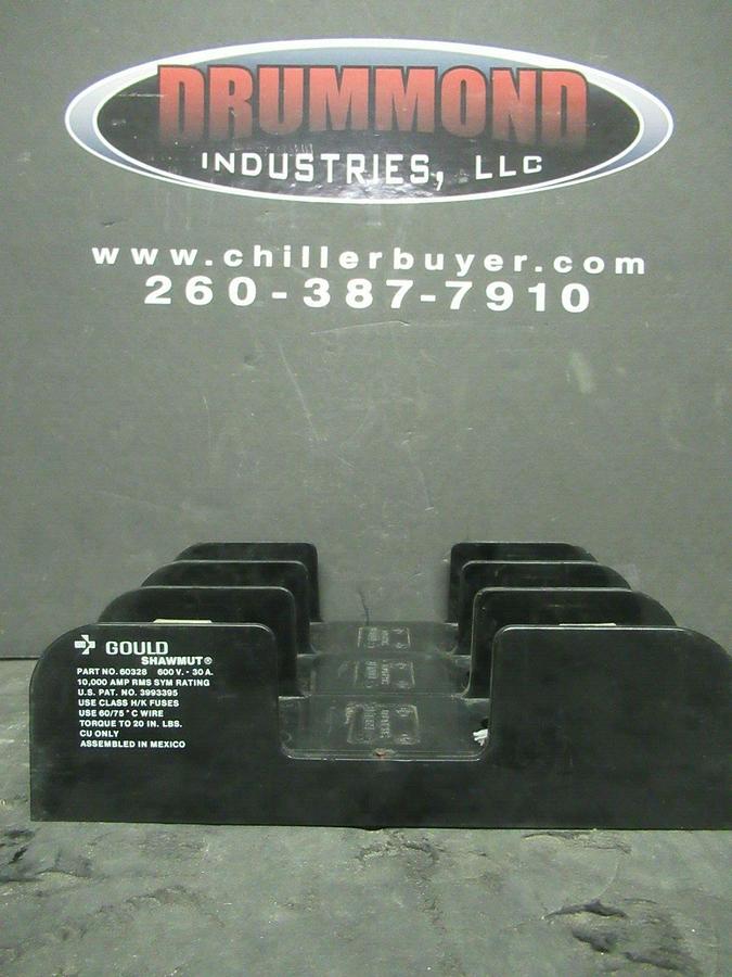 Used GOULD SHAWMUT FUSE HOLDER 60328 FOR 30 AMP 600 V FUSES **WARRANTY**