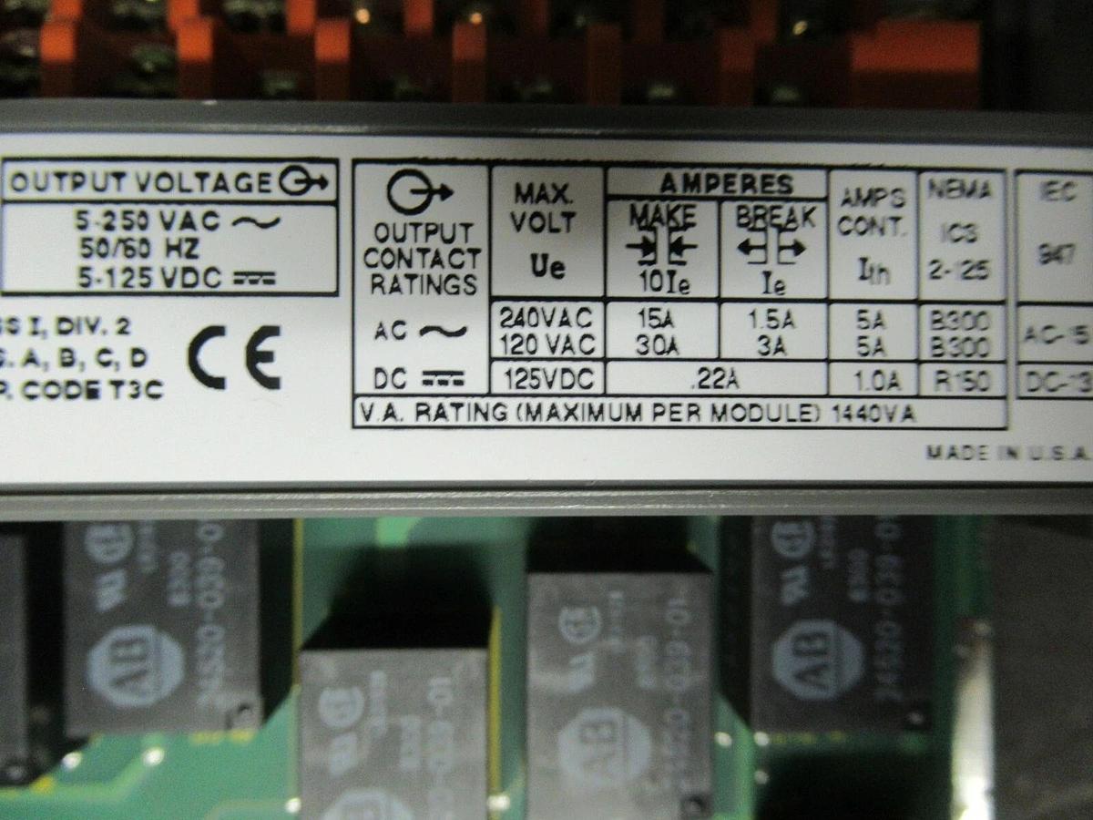 Used ALLEN BRADLEY SLC 500 1746-OX8 ISOLATED RELAY OUTPUT MODULE SER. A **WARRANTY!**