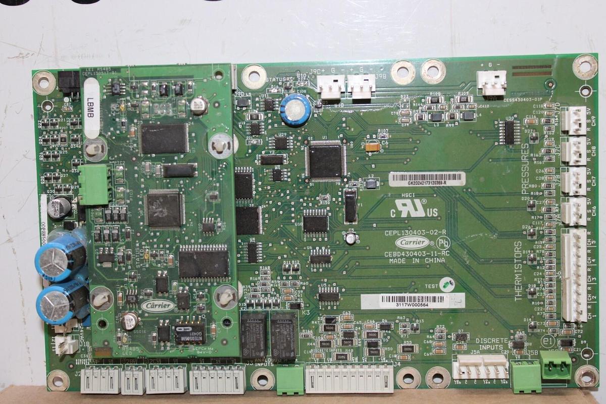 Used CARRIER HVAC PROTECTION BOARD CEPL130602-02-R CEBD430602-06-RA W/ CEPL130517-01