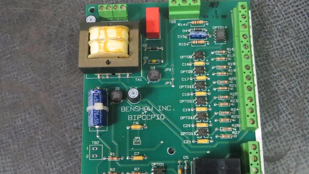 Used BENSHAW I/O INPUT OUTPUT CHILLER CIRCUIT BOARD MODEL: BIPCCPIO ASSEMBLY: PC-1364
