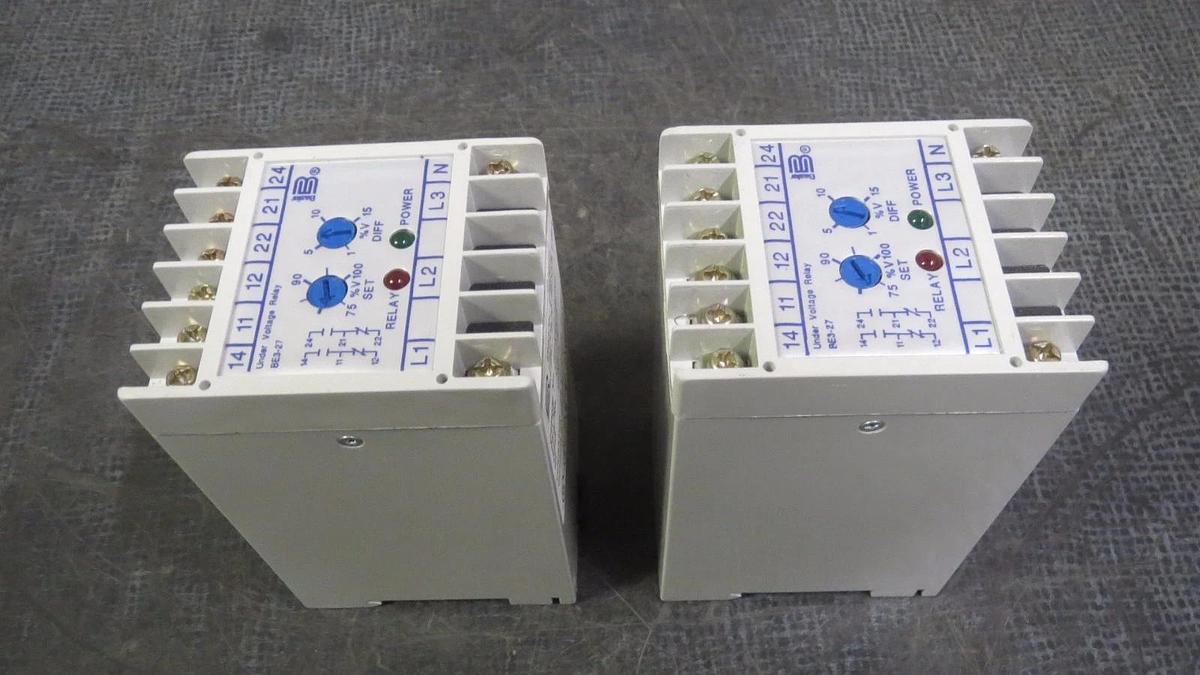 Used (1) BASLER ELECTRIC BE3-27 UNDER VOLTAGE RELAY 120 VAC MODEL: BE3-27-1A1N2