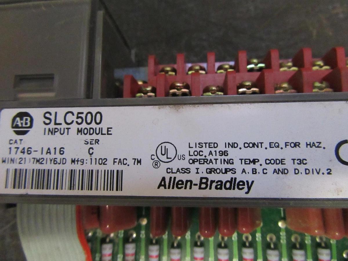 Used ALLEN BRADLEY INPUT MODULE 1746-IA16 SERIES C 85-132VAC 50/60HZ **WARRANTY**