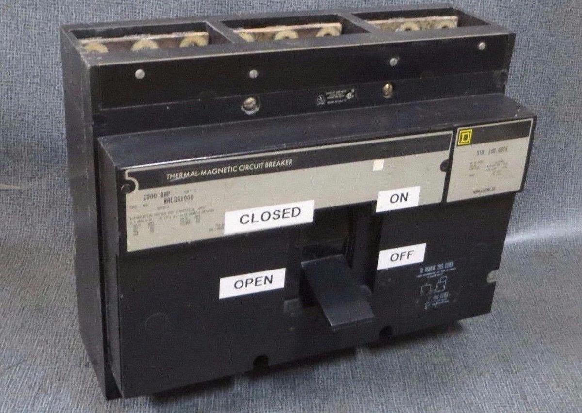 Used SQUARE D BREAKER 1000 AMP 600 VAC 3 POLE MODEL NAL361000 **WARRANTY INCLUDED**