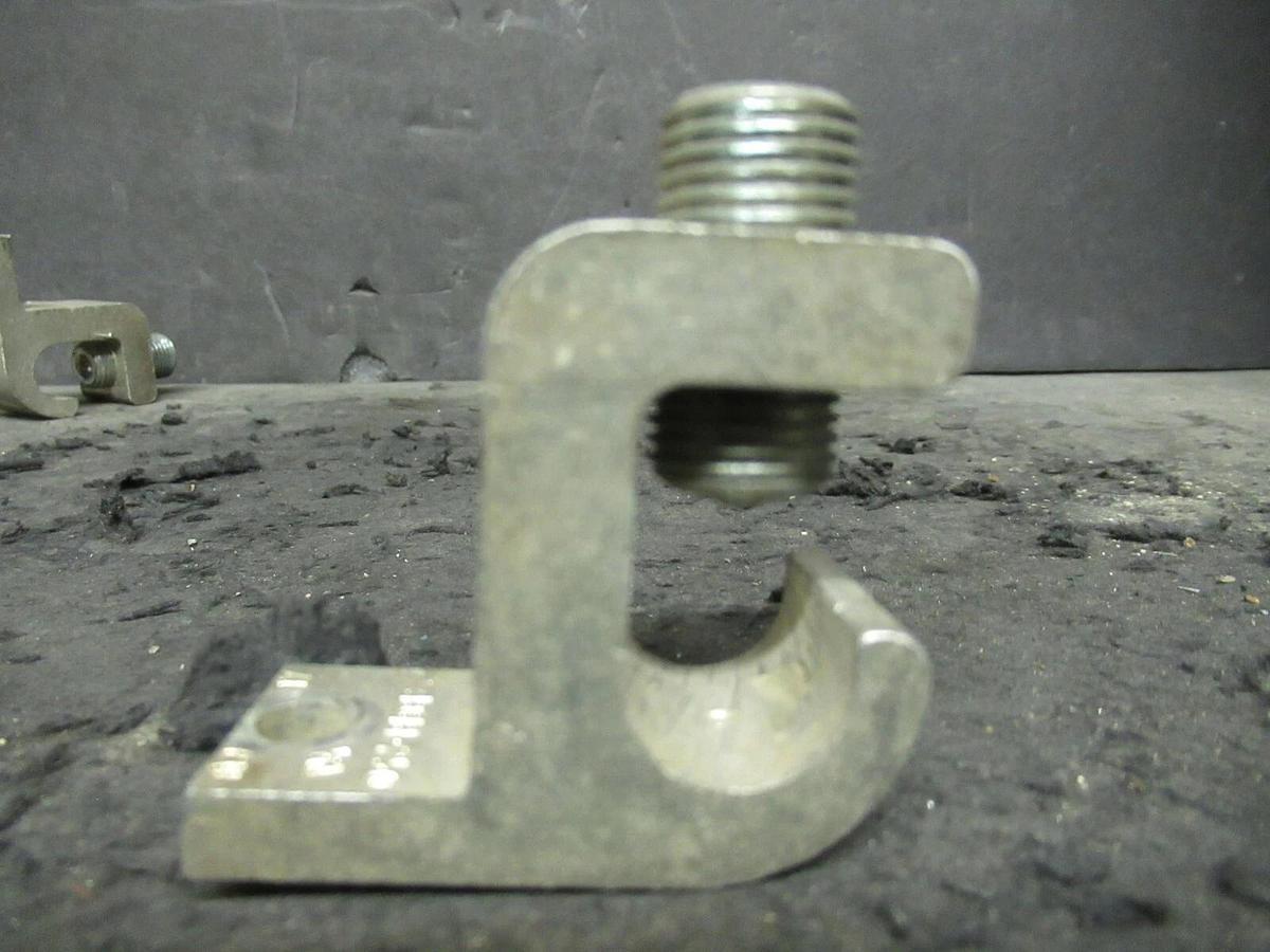 Used (2 QTY) BURNDY BGBL-250 1 BARREL MECHANICAL WIRE CONNECTOR LUG TAP #6 - 250KCMIL