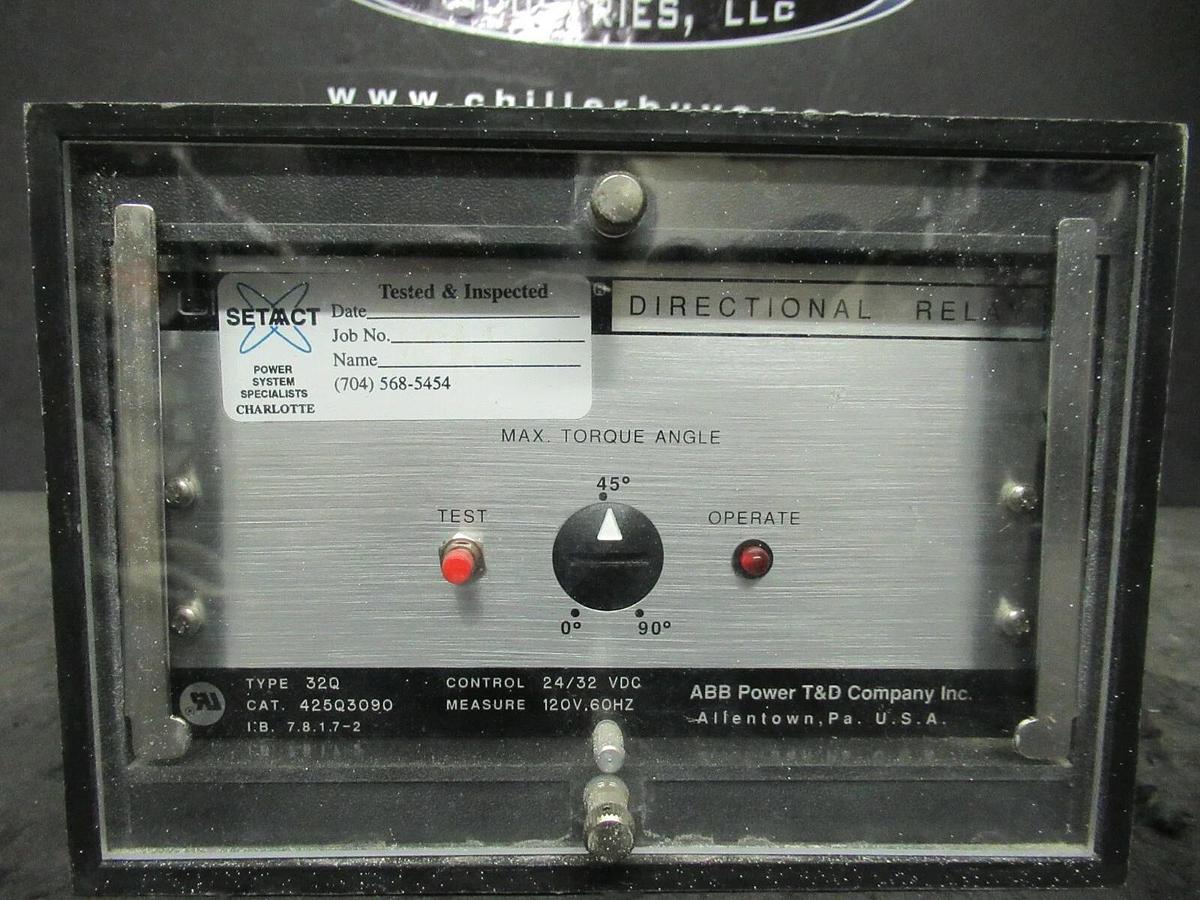 Used CIRCUIT SHIELD DIRECTIONAL RELAY TYPE 32Q 425Q3090 ABB T&D COMPANY 24/32 VDC