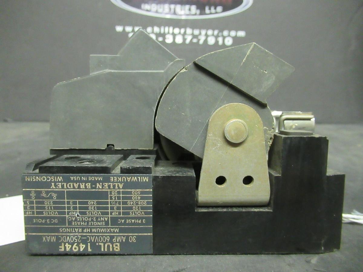 Used ALLEN BRADLEY DISCONNECT SWITCH BUL. 1494F 600 VAC 30 AMP 20 HP