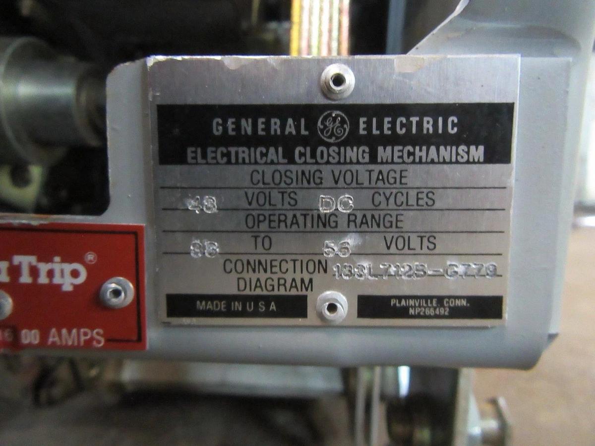 Used GE AKR 1600 AMP BREAKER AKR-8D-50-H1 MICRO VERSA TRIP A216LSGMR 1600A GROUND LSG