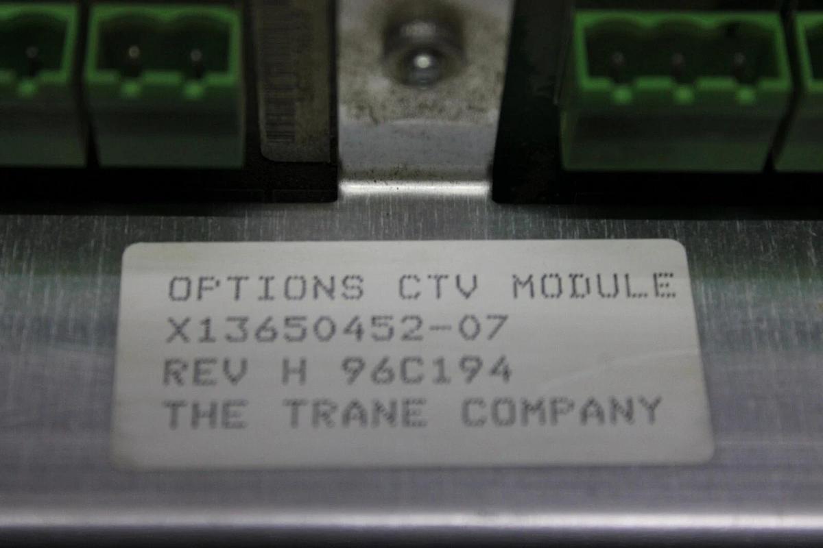 Used TRANE CHILLER OPTIONS CTV MODULE X13650452-07 REV. H **WARRANTY INCLUDED**