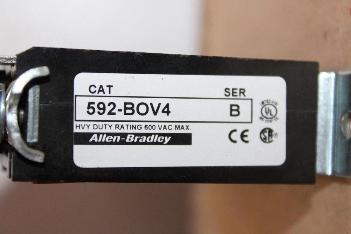 Used ALLEN BRADLEY MANUAL RESET OVERLOAD RELAY 592-BOV4 SER. B 600 VAC **WARRANTY**