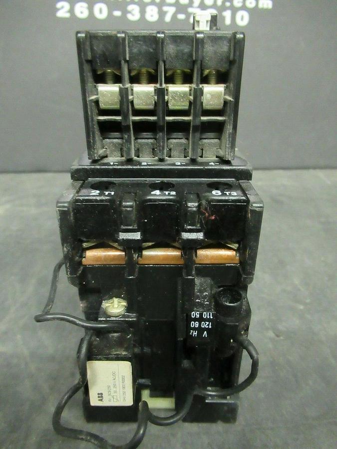Used ABB CONTACTOR B30 AUX. 45 AMP 600 VAC 30 HP **WARRANTY INCLUDED** W/ B30-30-22