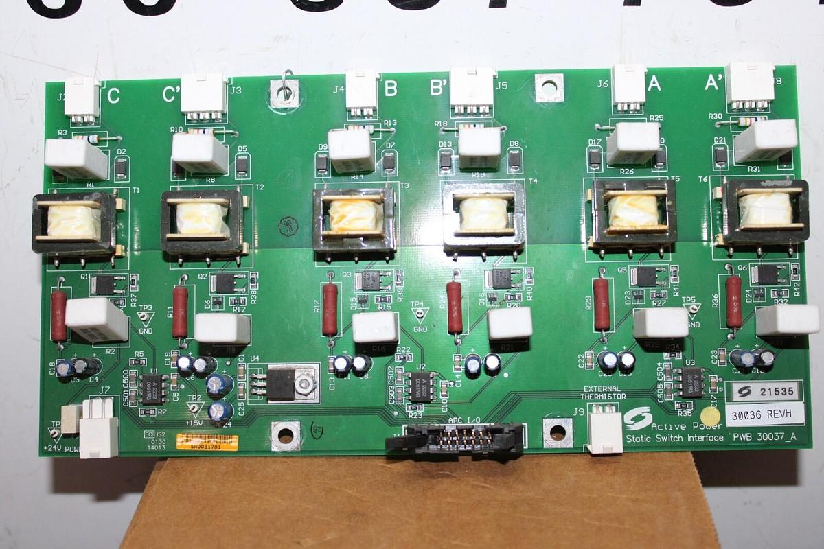 Used ACTIVE POWER STATIC SWITCH INTERFACE 30037_A 30036 REV. H **WARRANTY**