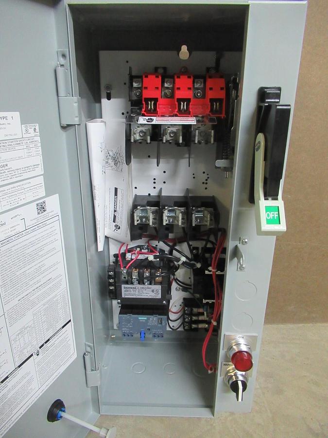 NEW SURPLUS SIEMENS COMBINATION STARTER 17EUE92BJ13 SIZE: 1 3/4 40 AMP 15 HP