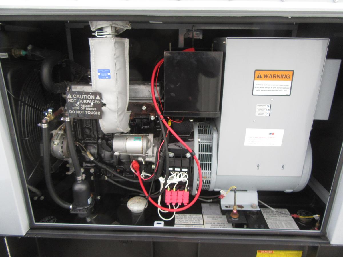 Used 20 KW DIESEL GENERATOR MTU 120/240 V 4LE1 ISUZU SOUND ENCLOSED 299 HRS VIDEO
