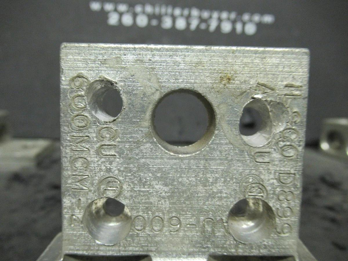 Used (3 QTY) ILSCO D899 2 DOUBLE BARREL MECHANICAL CONNECTOR LUG TAPS 600MCM - #2