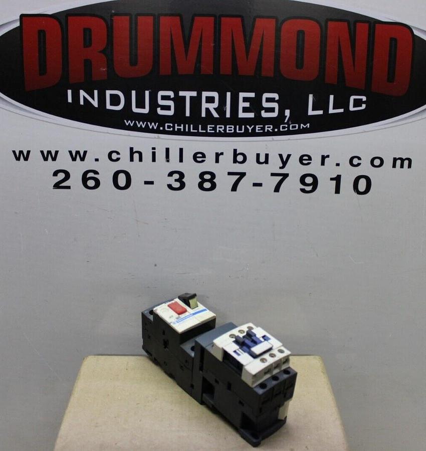 Used TELEMECANIQUE STARTER LC1D12 25 AMP 3-PHASE 600V 10HP W/ GV2ME14/6-10A