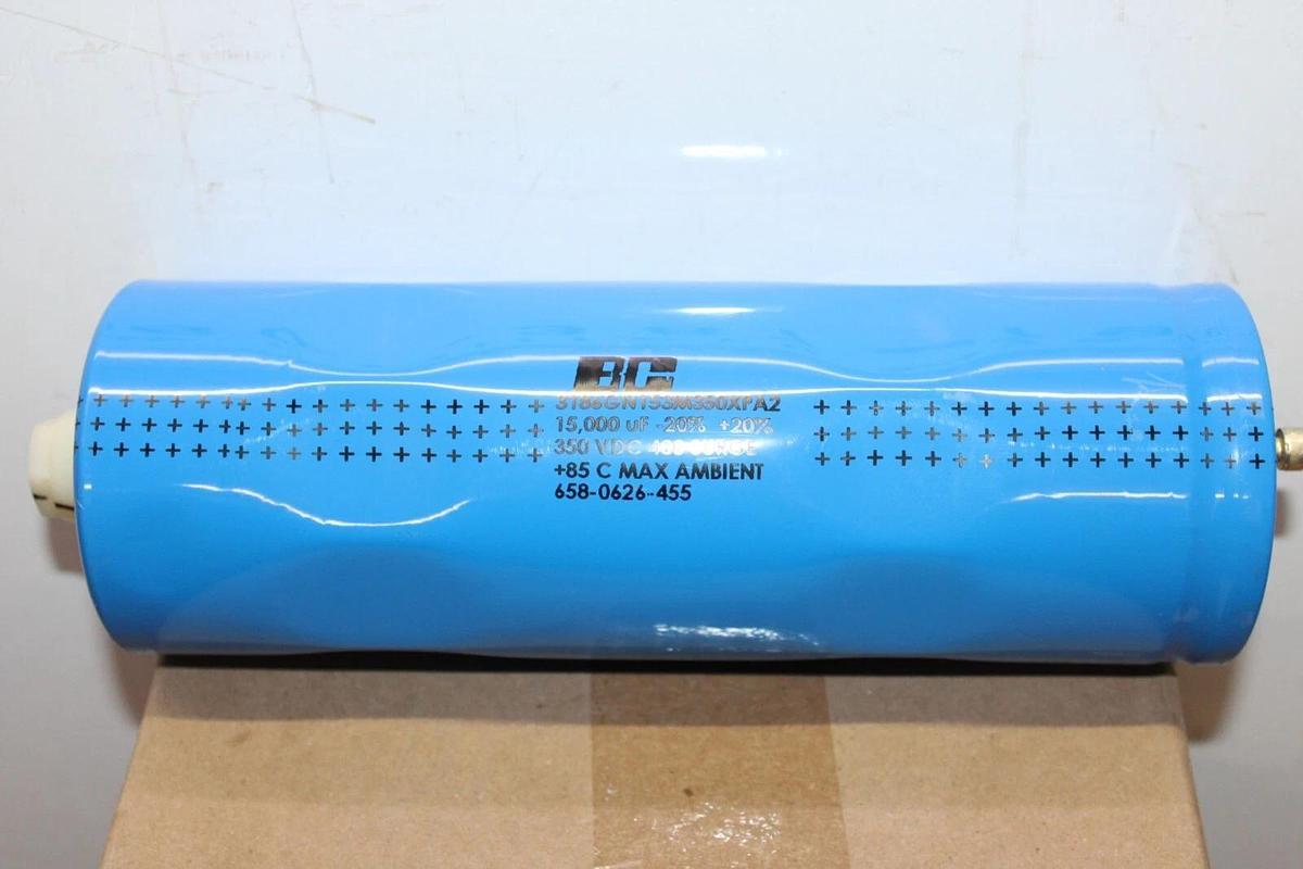 Used BC CAPACITOR 3186GN153M350XPA2 658-0626-455 350 VDC 400 SURGE 15000uF ± 20%
