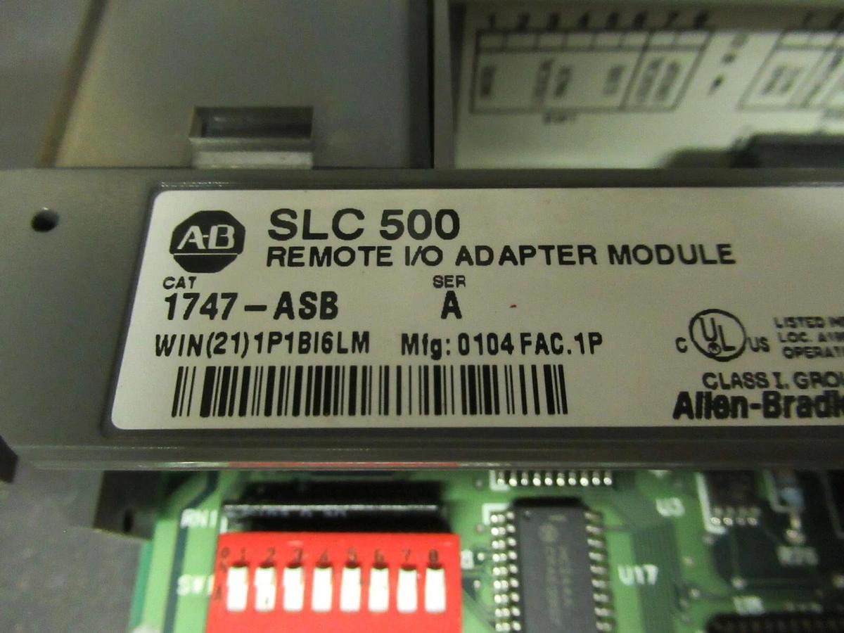 Used ALLEN BRADLEY REMOTE I/O ADAPTER MODULE 1747-ASB **30 DAY WARRANTY INCLUDED**