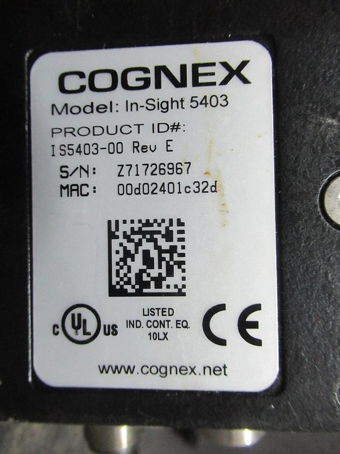 Used COGNEX IN-SIGHT VISION CAMERA 800-5830-4R / I-S5403-00 **WARRANTY INCLUDED**
