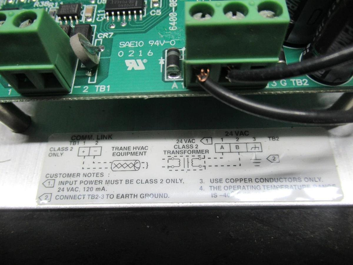 Used TRANE CHILLER INTERFACE 6400-0855-02 REV. D 6200-0052-05 6400-0854-03 REV. E