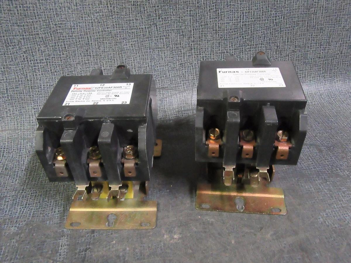 Used (1) FURNAS CONTACTOR 42FE35AF306R 75 AMP 600V 3 PHASE 110-120V COIL HN53HG120C