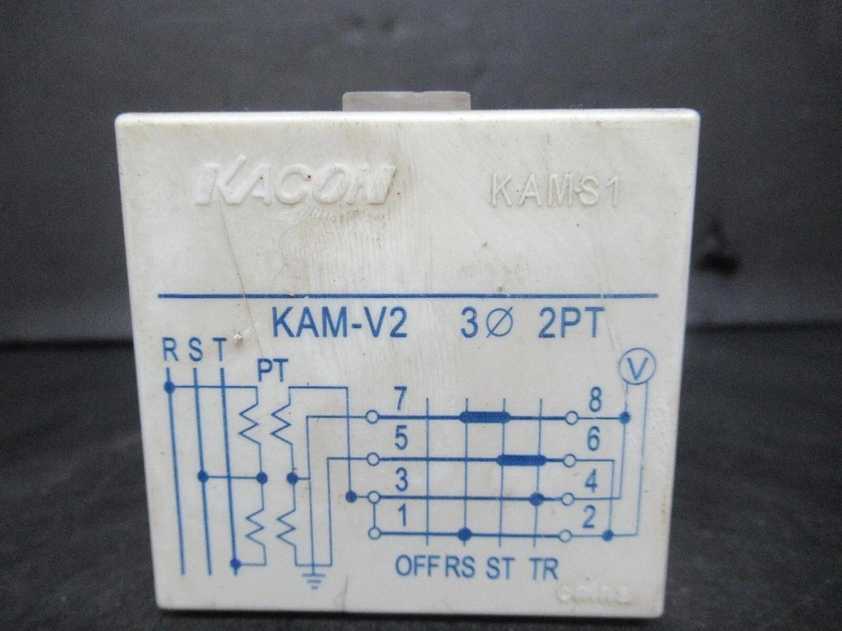 Used KACON CAM AMMETER SELECTOR SWITCH KAM-S1 KAM-V2 3 PHASE 250 VAC 125 VDC 20 AMP