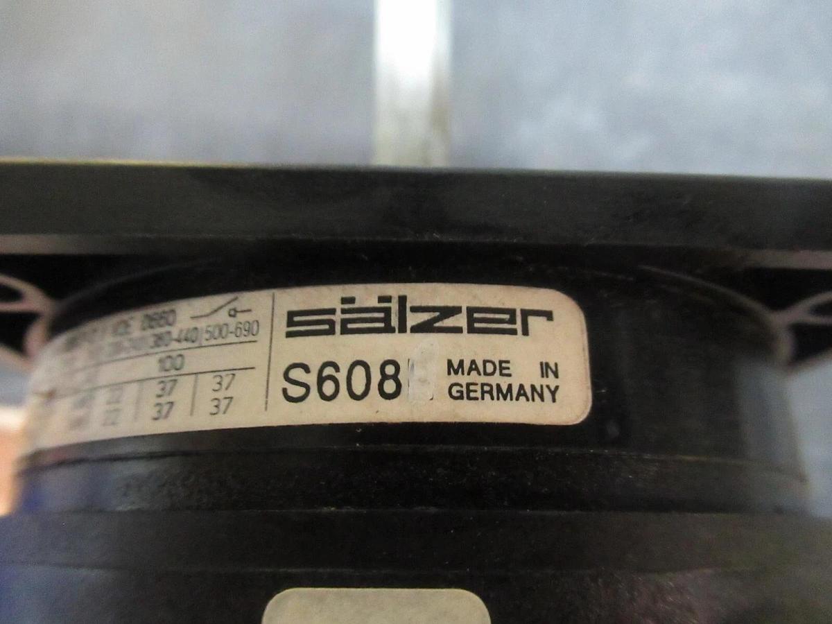 Used SALZER ROTARY SWITCH S608 S213 S608US1A1906-00 3 PHASE 600 VOLT 15 AMP 50 HP