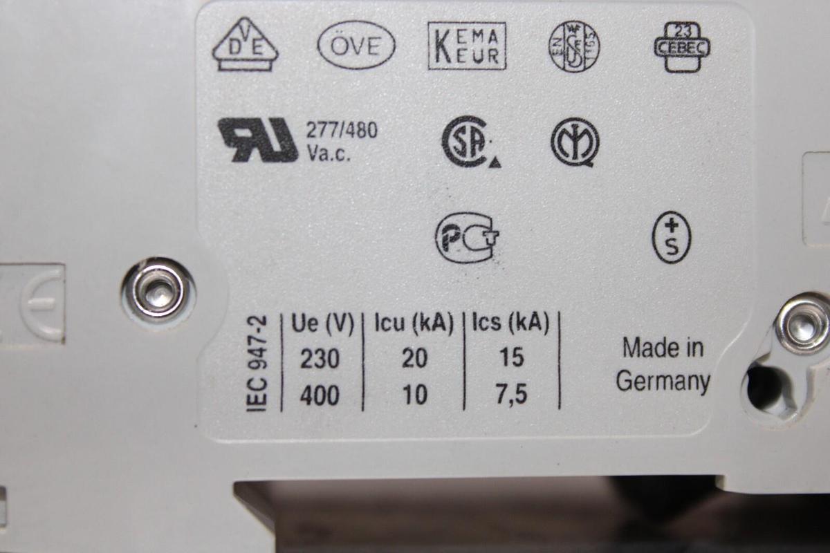 Used ABB CIRCUIT BREAKER S203-D13 277/480 VAC 3-POLE **WARRANTY INCLUDED**
