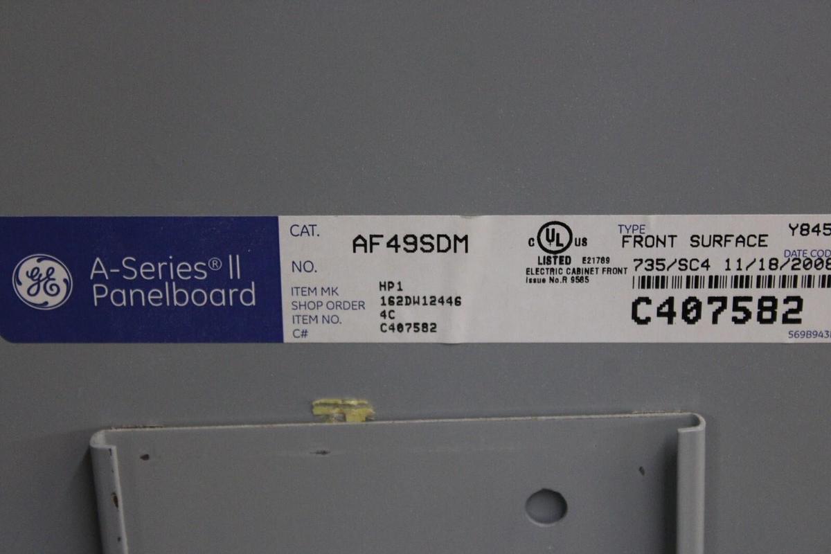 Used GENERAL ELECTRIC SERVICE PANELBOARD AB49B 225 AMP 208Y/120V 3-PHASE NEMA 1