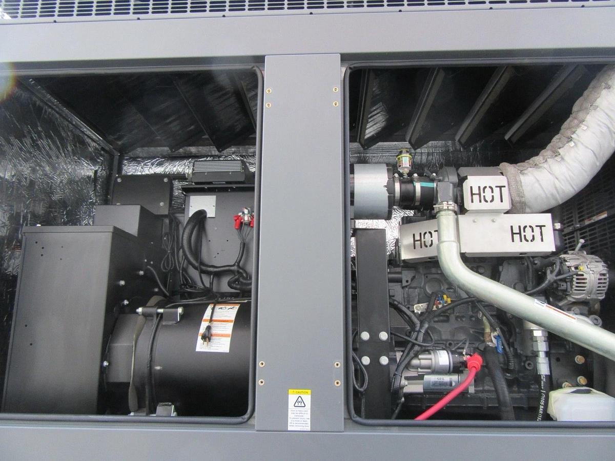 Used 80 KW DIESEL GENERATOR GENERAC 120/240V FPT BRAND NEW SOUND ENCLOSED VIDEO 50 KW