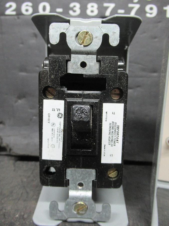 NEW SURPLUS GE MANUAL MOTOR STARTER CR101Y11 1 HP 115/230 VOLT 50/60 HZ