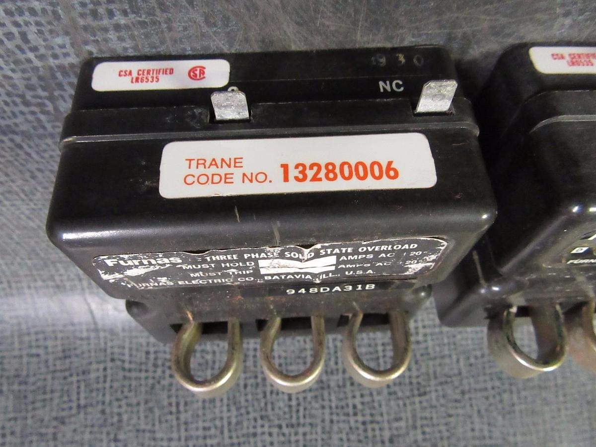 Used FURNAS SOLID STATE OVERLOAD RELAY 948DA31B TRANE # 13280006