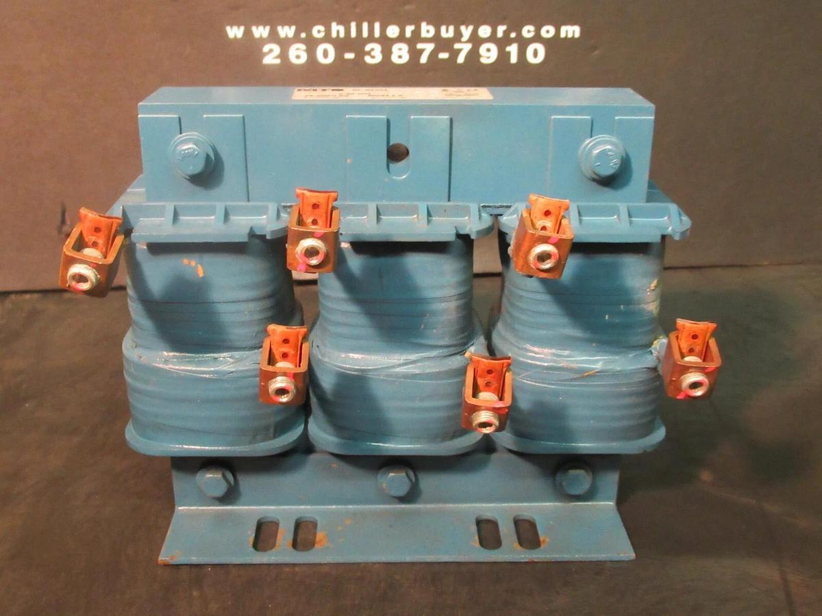 Used MTE CORPORATION 3 PH REACTOR CAT# RL-05502 P/N: 200-18 0.50 mH 55 AMP 600 V MAX