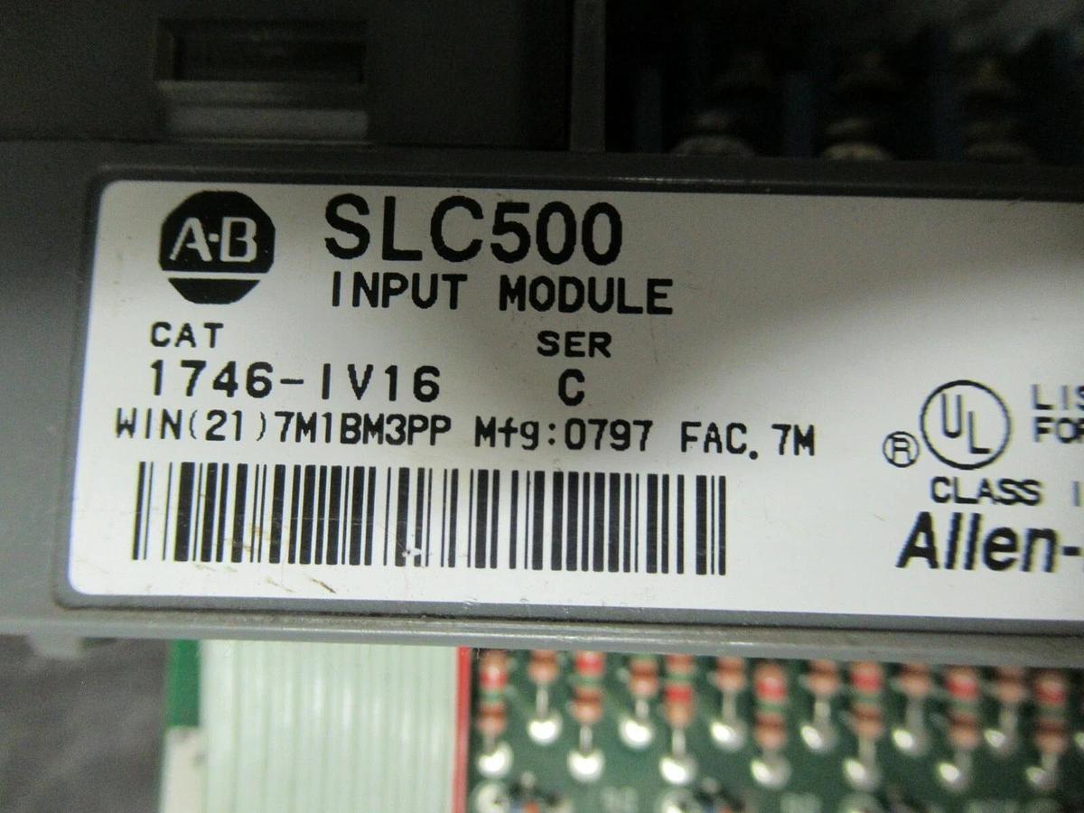Used ALLEN BRADLEY SLC 500 1746-IV16 DC SOURCE INPUT MODULE SER. C **WARRANTY**