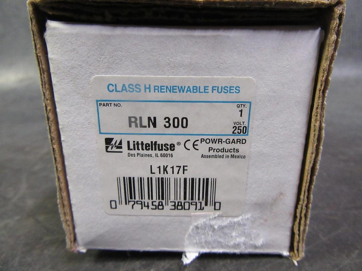 NEW LITTELFUSE RLN300 RENEWABLE FUSE CLASS H 300 AMP 250 VOLT RLN300  *WARRANTY*