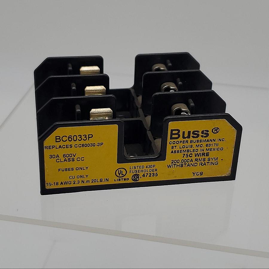 Used LOT OF 2 CONNECTRON FUSE HOLDER M632-66 FOR 30 AMP 600 V FUSES