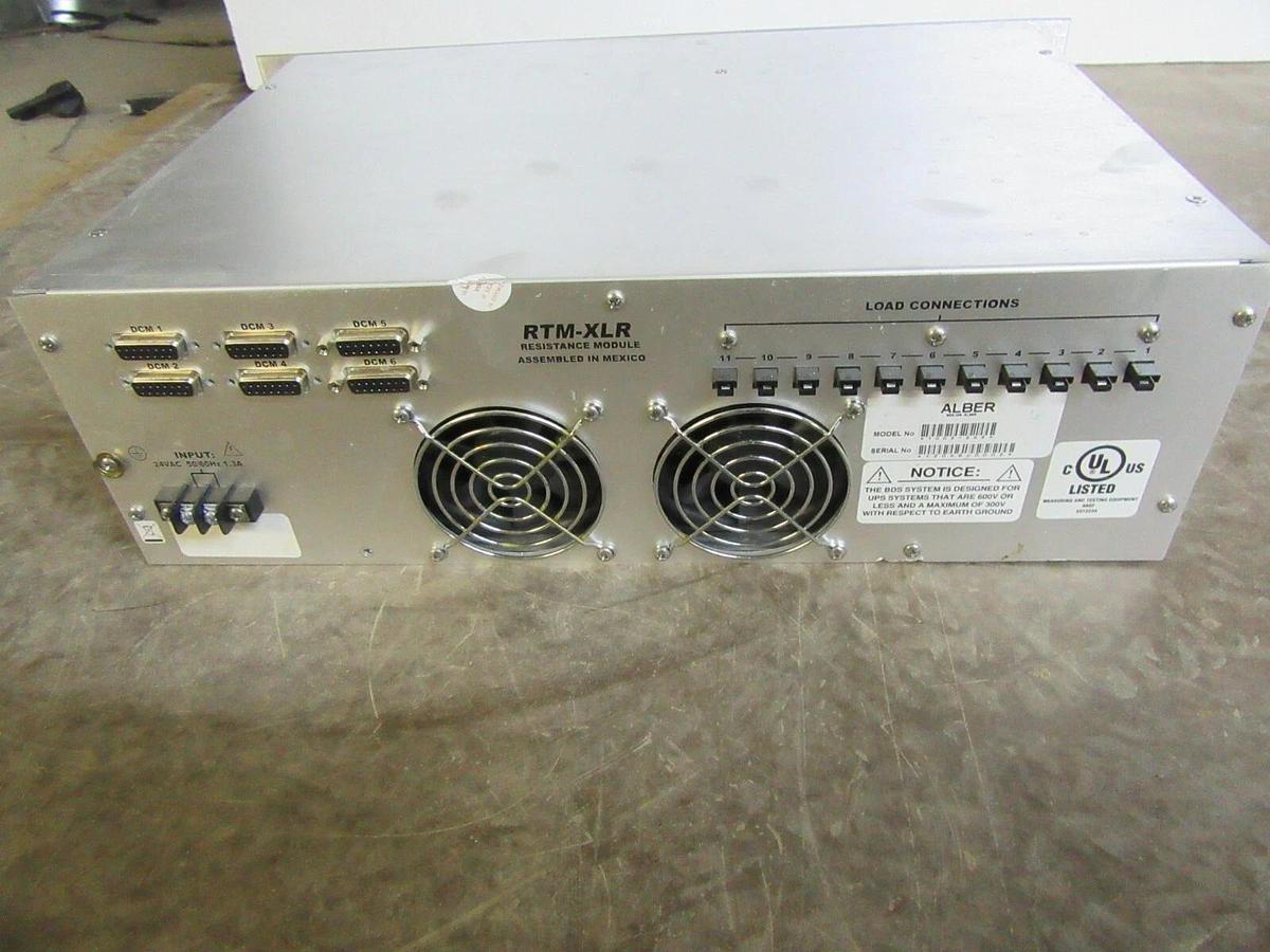 Used ALBERCORP RTM-XLR RESISTANCE TEST MODULE 1002-262 x6 DCM x11 LOAD CONNECTIONS