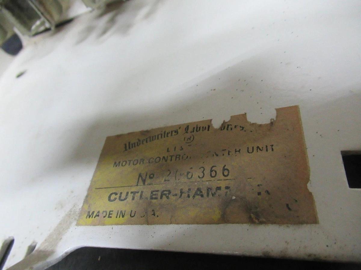 Used CUTLER HAMMER MOTOR CONTROL BUCKET 12" CHASIS 600 V NO BREAKER / STARTER W/ DOOR