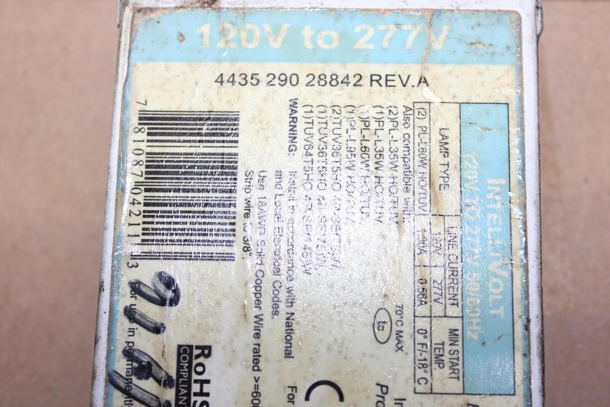 Used PHILIPS ADVANCE PURE VOLT IUV-2S60-M4-LD 4435-290-28842 REV. A 277 VOLT