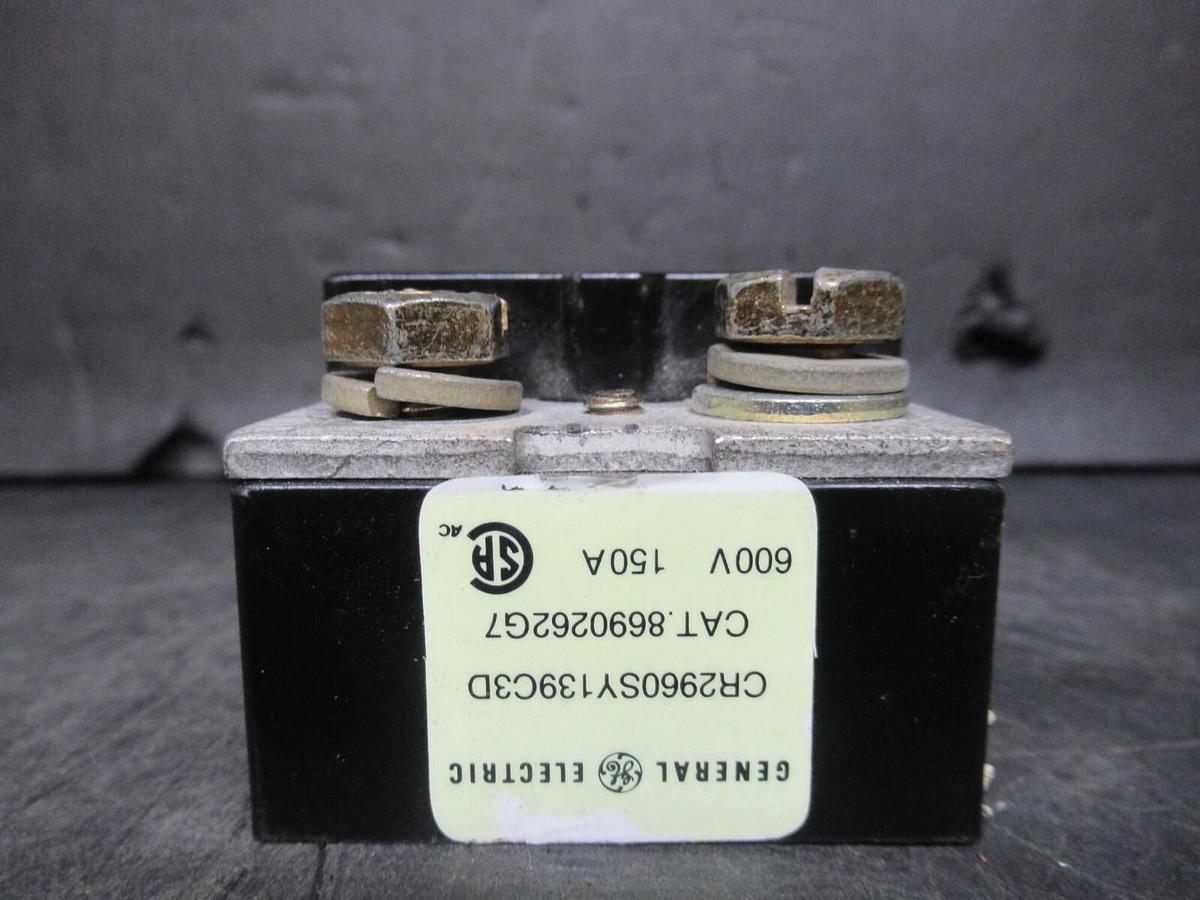 Used GENERAL ELECTRIC TERMINAL BLOCK 8690262G7 600 VOLT 150 AMP CR2960SY139C3D