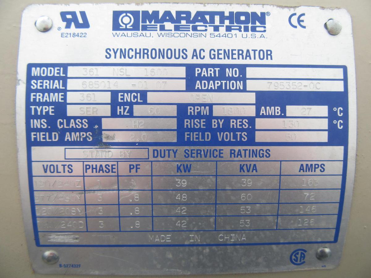 Used 30 KW DIESEL GENERATOR KATOLIGHT 120/240V RE-CONNECTABLE 230 HRS VIDEO WE SHIP