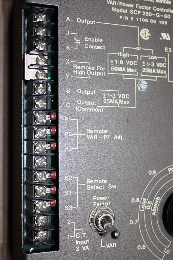 Used BASLER ELECTRIC VAR/POWER FACTOR CONTROLLER SCP-250-G-60 9-1100-00-109