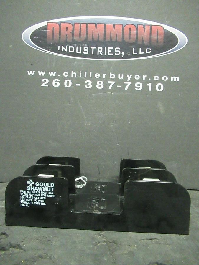 Used GOULD SHAWMUT FUSE HOLDER 60302 FOR 30 AMP 600 V CLASS H/K FUSES **WARRANTY**