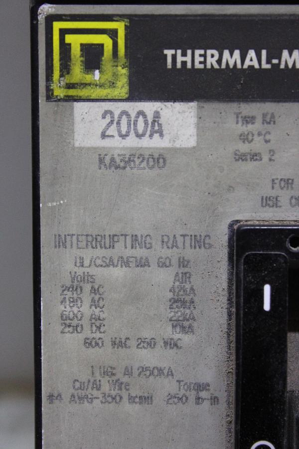 Used CUTLER HAMMER CIRCUIT BREAKER DK2300 300 AMP 240 VAC 2-POLE DK-65K