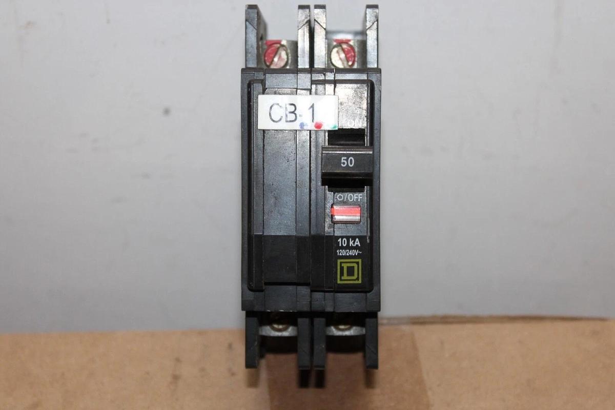 Used SQUARE D CIRCUIT BREAKER QOU250 50 AMP 2-POLE 120/240 VAC **WARRANTY**