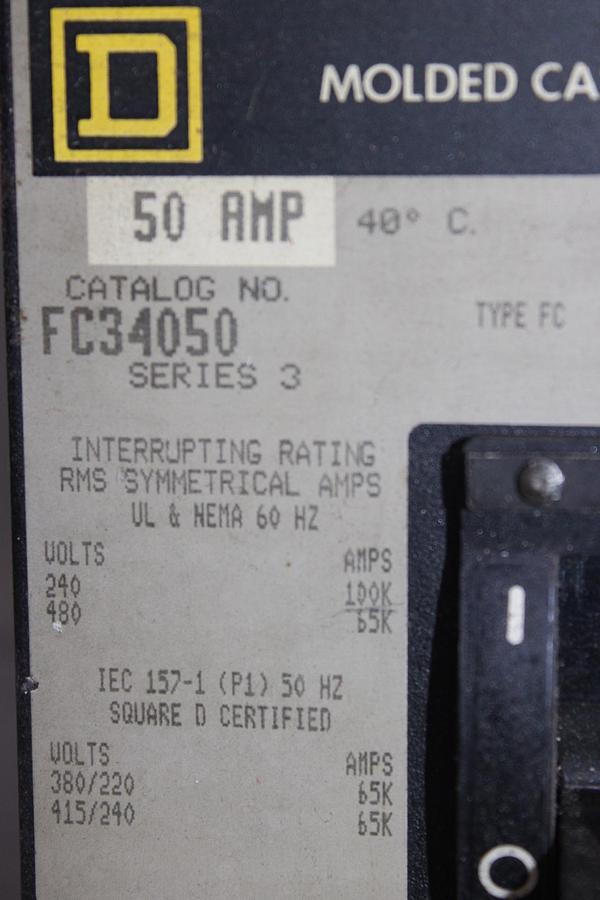 Used SQUARE D I-LINE CIRCUIT BREAKER KC34225 SERIES 2 225 AMP 480 VAC 3-POLE