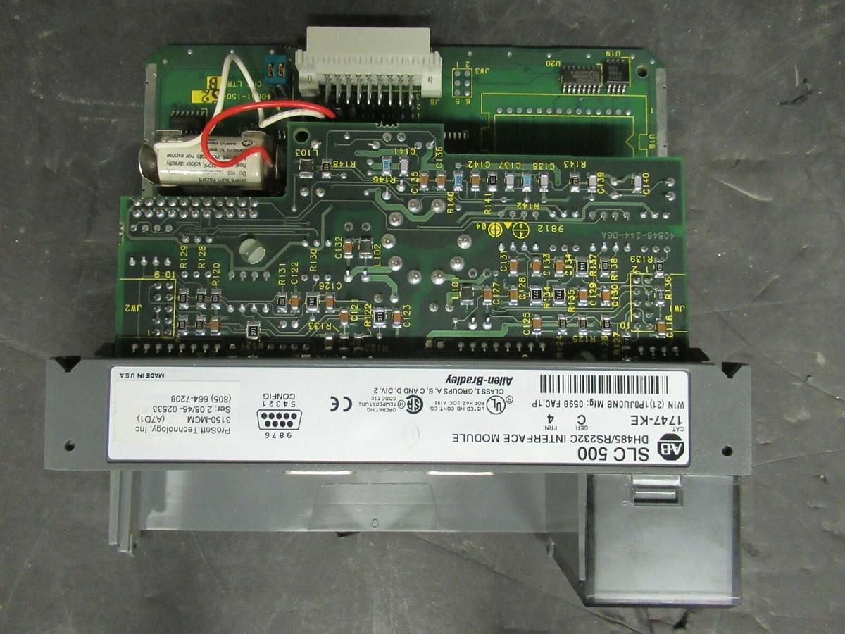 Used ALLEN BRADLEY SLC 500 1747-KE DH485/RS232C COMMUNICATIONS INTERFACE MODULE