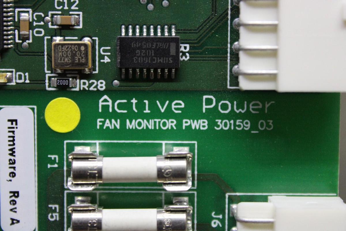 Used ACTIVE POWER FAN MONITOR CIRCUIT BOARD 30159-3 30178-1 REV. B FIRMWARE REV. A