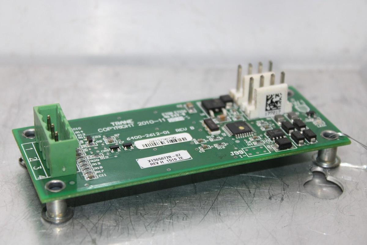 Used TRANE DUAL BINARY INPUT CIRCUIT BOARD 6400-2612-01 REV. B X13650728-07 REV. H